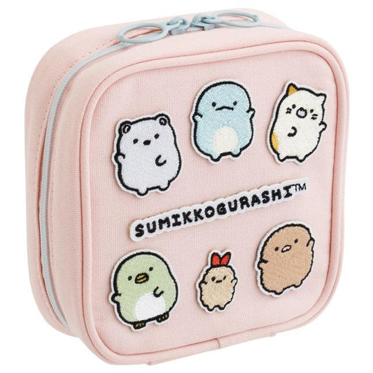 SAN-X | Sumikko Gurashi Character Mix Patch Series Square Mini Pouch 125x125x50mm