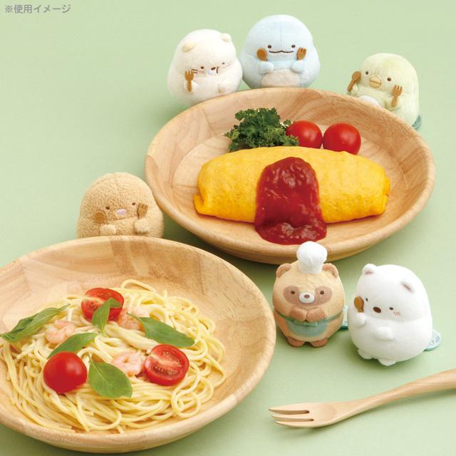 SAN-X | Sumikko Gurashi Collection Tenori Plush Tanuki 75x50x60mm (Raccoon Tanuki Round Restaurant)