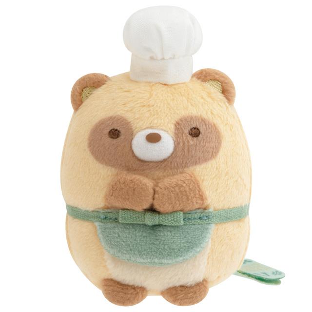 SAN-X | Sumikko Gurashi Collection Tenori Plush Tanuki 75x50x60mm (Raccoon Tanuki Round Restaurant)