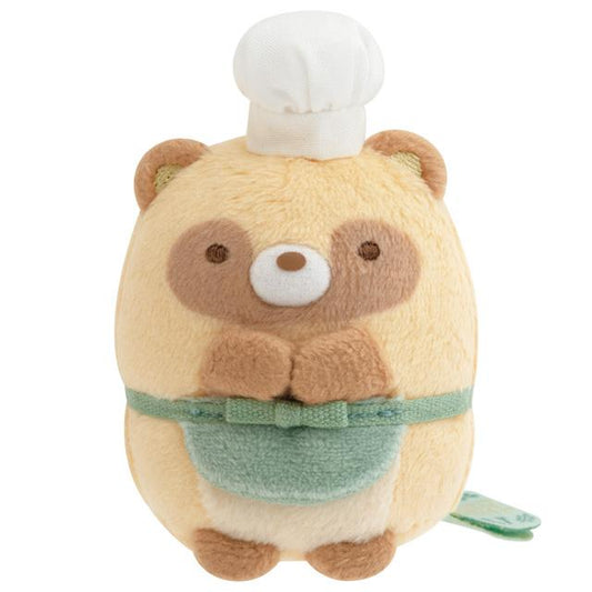 SAN-X | Sumikko Gurashi Collection Tenori Plush Tanuki 75x50x60mm (Raccoon Tanuki Round Restaurant)