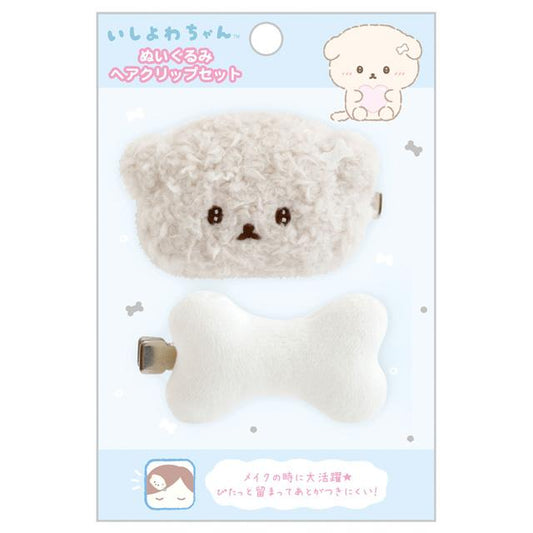 SAN-X | Ishiyowa-chan Plush Hair Clip Set 45×70×20mm (Love My Favorite Idol)