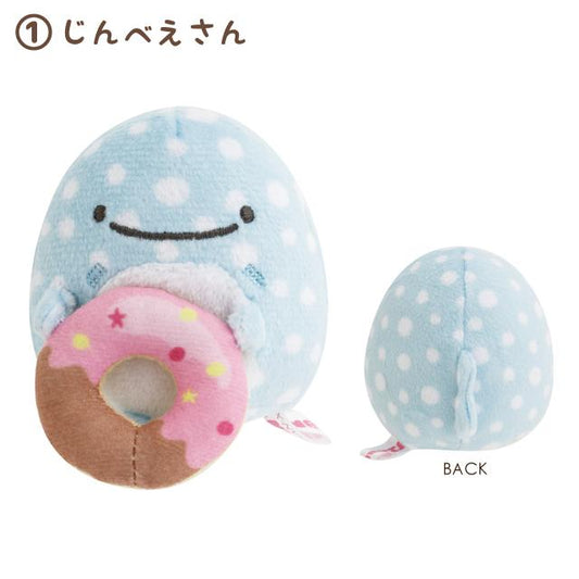 SAN-X | Tenori Plush Mini Plush Toy 60×55×60mm (Jinbesan and Donut Island)
