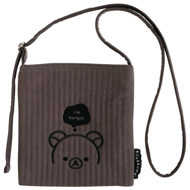 SAN-X | Pochette Crossbody Shoulder Bag Quilted 220×210mm (BASIC RILAKKUMA MONOCHROME)