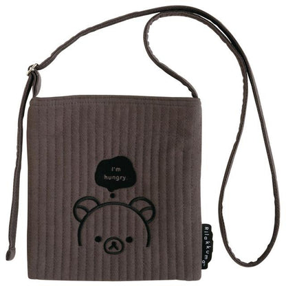 SAN-X | Pochette Crossbody Shoulder Bag Quilted 220×210mm (BASIC RILAKKUMA MONOCHROME)