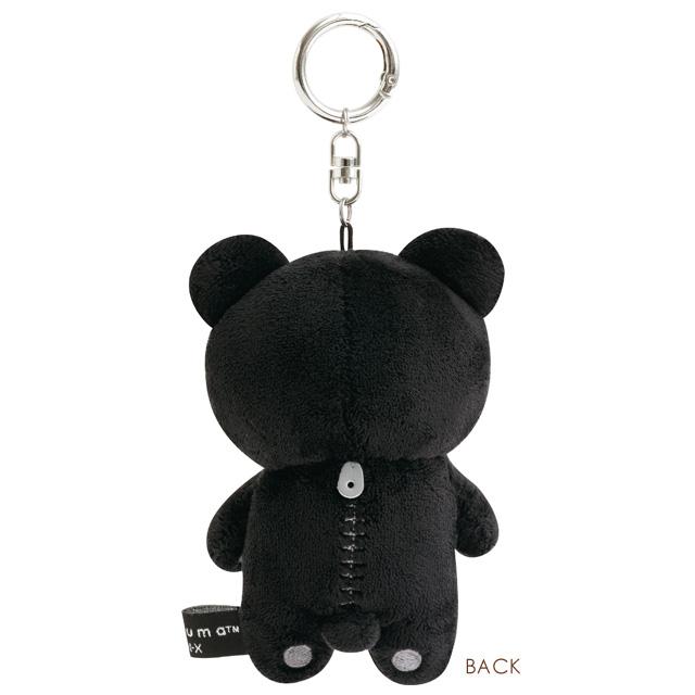 SAN-X | Rilakkuma Hanging Plush Bag Charm Keychain 120×80×50mm (BASIC RILAKKUMA MONOCHROME)
