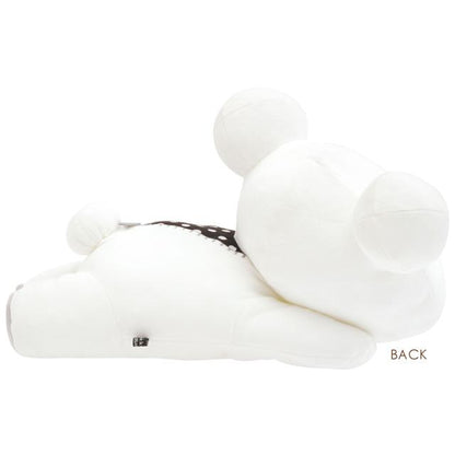 SAN-X | Rilakkuma Mochi-Mochi Lying Down Plush Toy Plush Doll 200x280x400mm (BASIC RILAKKUMA MONOCHROME)