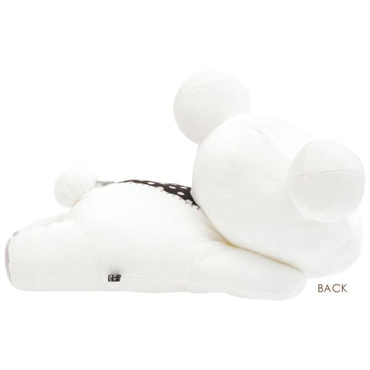 SAN-X | Rilakkuma Mochi-Mochi Lying Down Plush Toy Plush Doll 200x280x400mm (BASIC RILAKKUMA MONOCHROME)