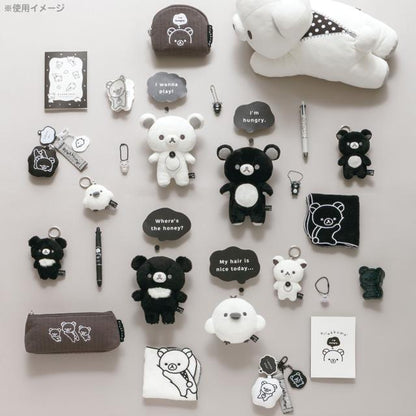 SAN-X | Rilakkuma Mochi-Mochi Lying Down Plush Toy Plush Doll 200x280x400mm (BASIC RILAKKUMA MONOCHROME)