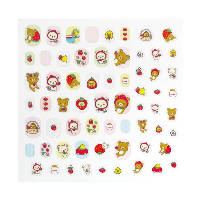 SAN-X | Kiiroitori & Korilakkuma & Rilakkuma Deco Petit Sticker 130×100mm (Miracle Cute Strawberry)