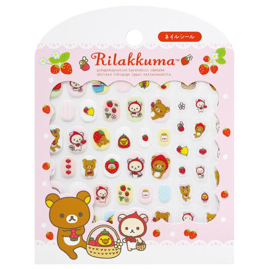 SAN-X | Kiiroitori & Korilakkuma & Rilakkuma Deco Petit Sticker 130×100mm (Miracle Cute Strawberry)