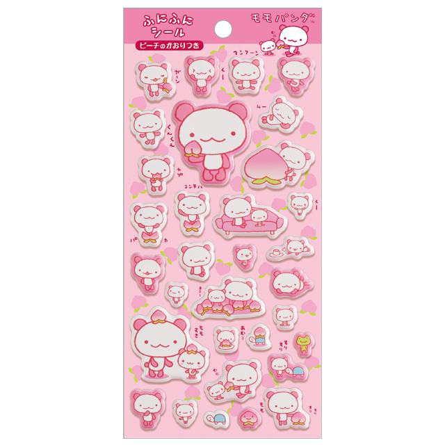 San-X | Momo Panda FuniFuni Puffy Squishy Sticker 200×95mm (San-X Universe)