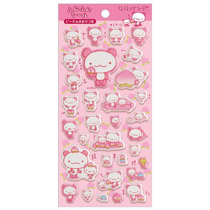San-X | Momo Panda FuniFuni Puffy Squishy Sticker 200×95mm (San-X Universe)