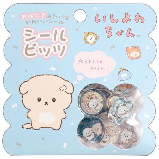 SAN-X | Ishiyowa-chan Sparkly Marble Sticker Flakes 100×100mm