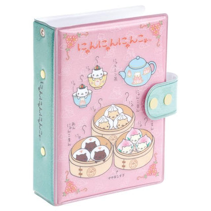 SAN-X | Nyan Nyan Nyanko Dim Sum Large Capacity 6-Hole Sticker Binder Organizer 175×125×40mm
