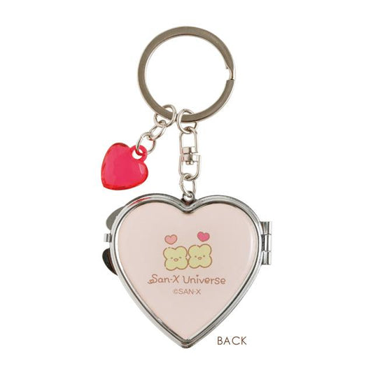 San-X | Mirror Keychain 92×51×8mm (San-X Universe Heart)