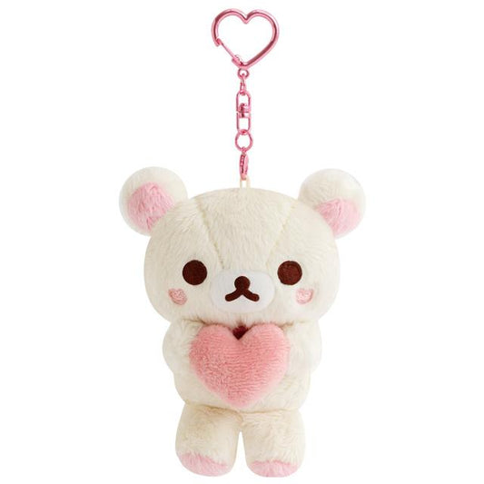 San-X | Rilakkuma Korilakkuma Plush Keychain Bag Charm Mascot 100×85×50mm (San-X Universe Heart)