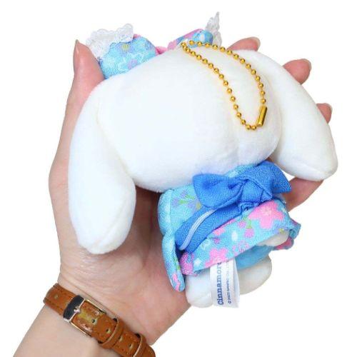 SANRIO | Mascot Holder Plush Keychain Bag Charm Cinnamoroll 145×140×60mm (Sakura kimono Series)