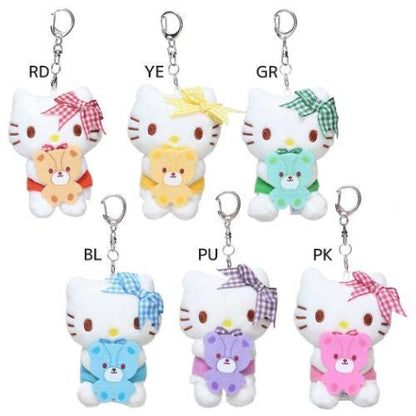 Sanrio | Hello Kitty Mascot Holder Plush Keychain - Green 6.5×5×9.5Cm (Favorite Color)