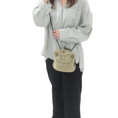 Pickles The Frog | Drawstring Bag Shoulder H18×W20×D14Cm