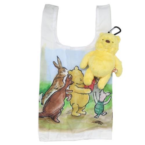 DISNEY | Plush Toy Eco Bag Shopping Bag 270x480x160mm Keychain 130x200x90mm (Bee)