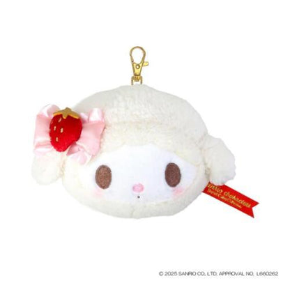 SANRIO | My Sweet Piano Face Pass Case with Reel Keychain 125x180x55mm (Strawberry Shortcake)
