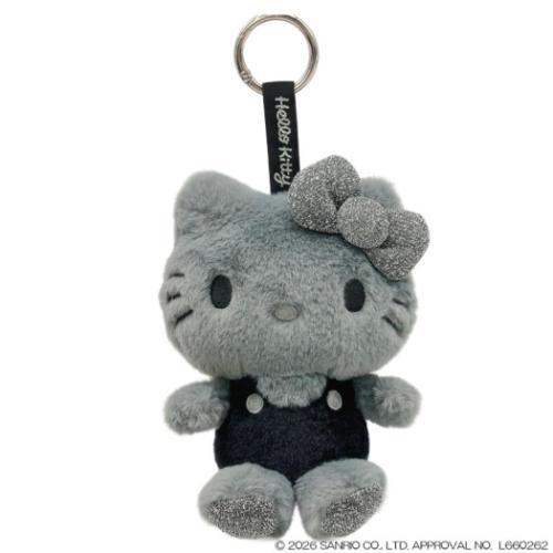 SANRIO | Hello Kitty Fluffy Glitter Mascot Holder Bag Charm Keychain 110×70×140mm(Black)