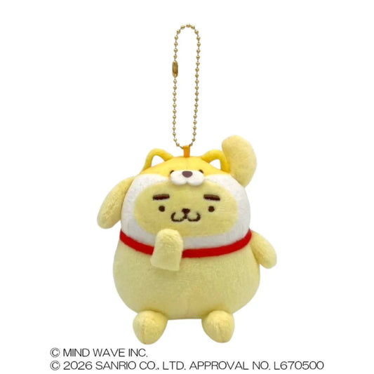 SANRIO | Pompompurin × Shibanban Mascot Holder Bag Charm Keychain 100x80x115mm (30th Anniversary)