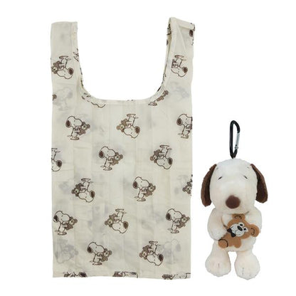 PEANUTS | SNOOPY and Teddy Bear Eco Shopping Bag Mascot Holder Keychain 90×180×100mm