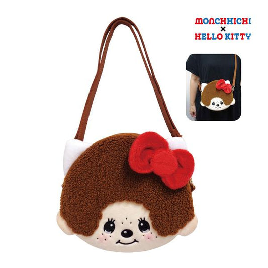 Monchhichi × Sanrio | Mascot Shoulder Bag H197×W209×D30Mm (Hello Kitty)