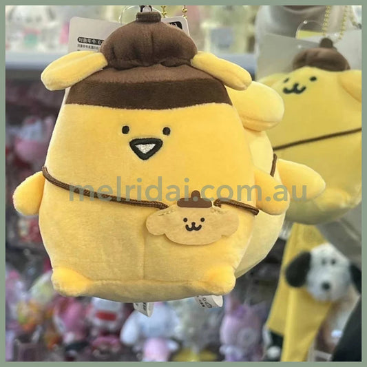 Obungupr X Pompompurin | Pudding Mascot Holder Keychain H11.5×W11.5×D8Cm