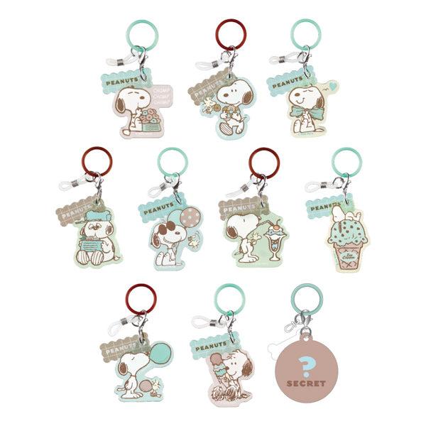 PEANUTS | Snoopy Mystery Marker Key Charm Blind Box 48×47×3mm (Loving! Choco Mint Series)