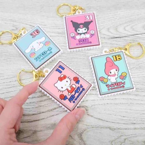 SANRIO | Retro Stamp Rubber Keychain 45x105x7mm (Hello Kitty)