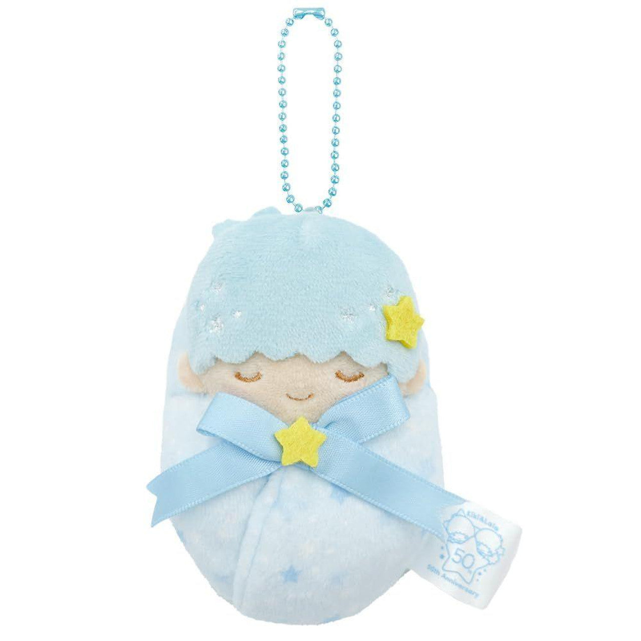 SANRIO | Little Twin Stars Kiki Swaddle Plush Keychain Bag Charm 63 x 95 x 45 mm (50th Anniversary)