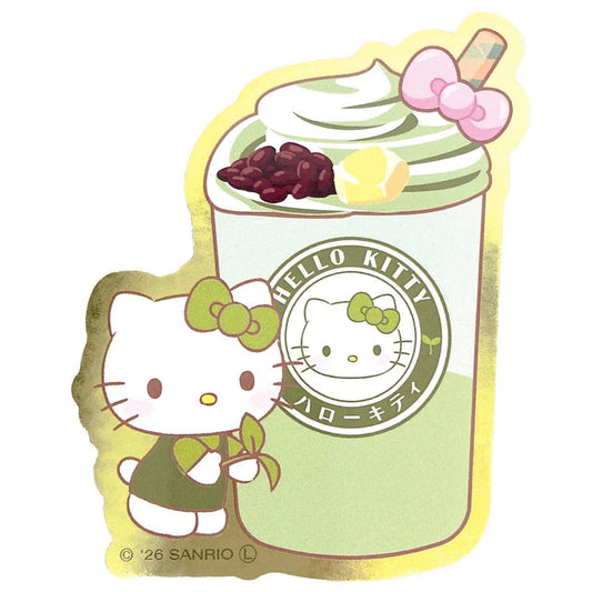 SANRIO | Hello Kitty Super Rare Matcha Sweets Sticker Matcha Latte 72～83×45～64mm