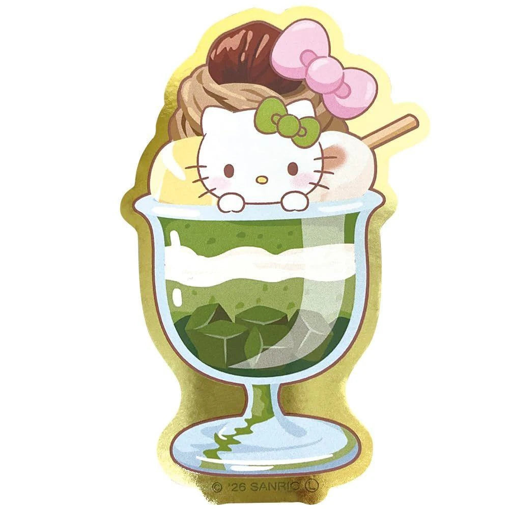 SANRIO | Hello Kitty Super Rare Matcha Sweets Sticker Matcha Parfait 72～83×45～64mm
