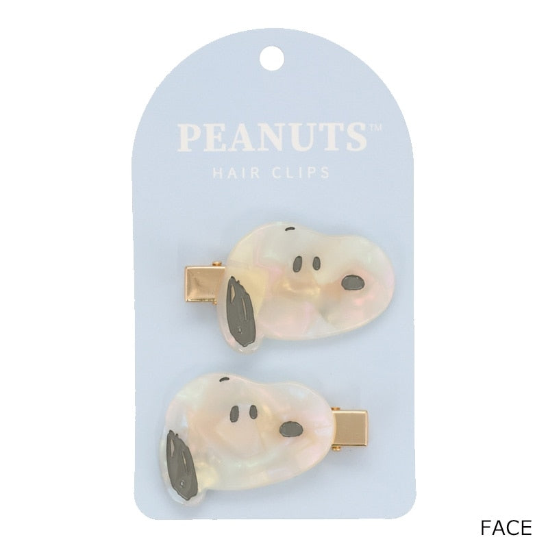 Peanuts | Snoopy Shell Holographic Acrylic Hair Clip Set 60×33mm (Face)