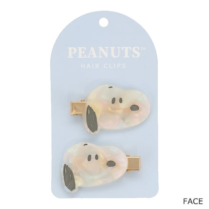 Peanuts | Snoopy Shell Holographic Acrylic Hair Clip Set 60×33mm (Face)