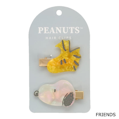 Peanuts | Snoopy Shell Holographic Acrylic Hair Clip Set 60×33mm (Snoopy & Woodstock)