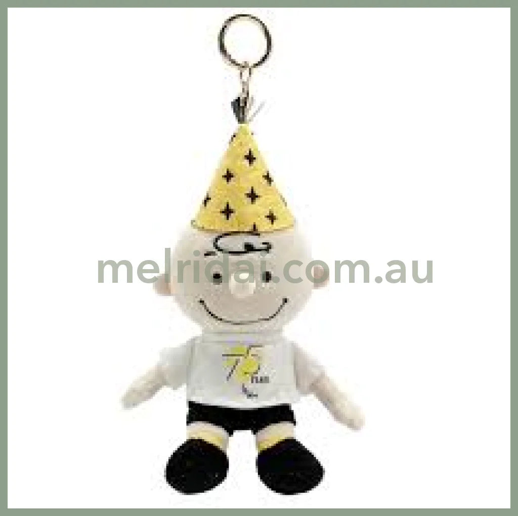 PEANUTS | Charlie Brown Hat Plush Keychain Bag Charm 16 x 10 x 6cm (75th Party)