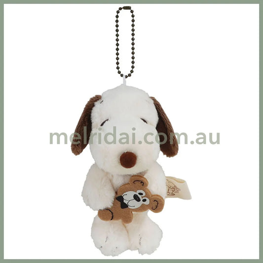 PEANUTS | SNOOPY and Teddy Bear Mascot Holder Keychain 130×60×80m (Mocha)