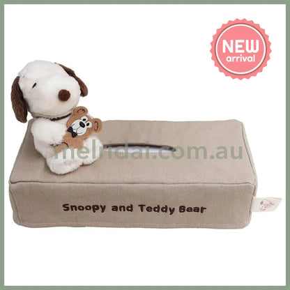PEANUTS | SNOOPY and Teddy Bear Tissue Box Cover 150×250×120m