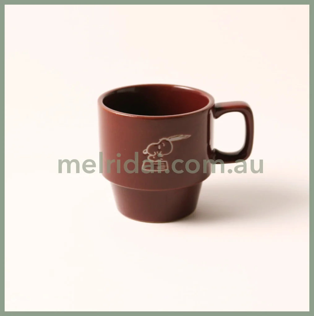 Peanuts | Snoopy Cafe Mug / Plate Mug - Maron 84×H83Mm