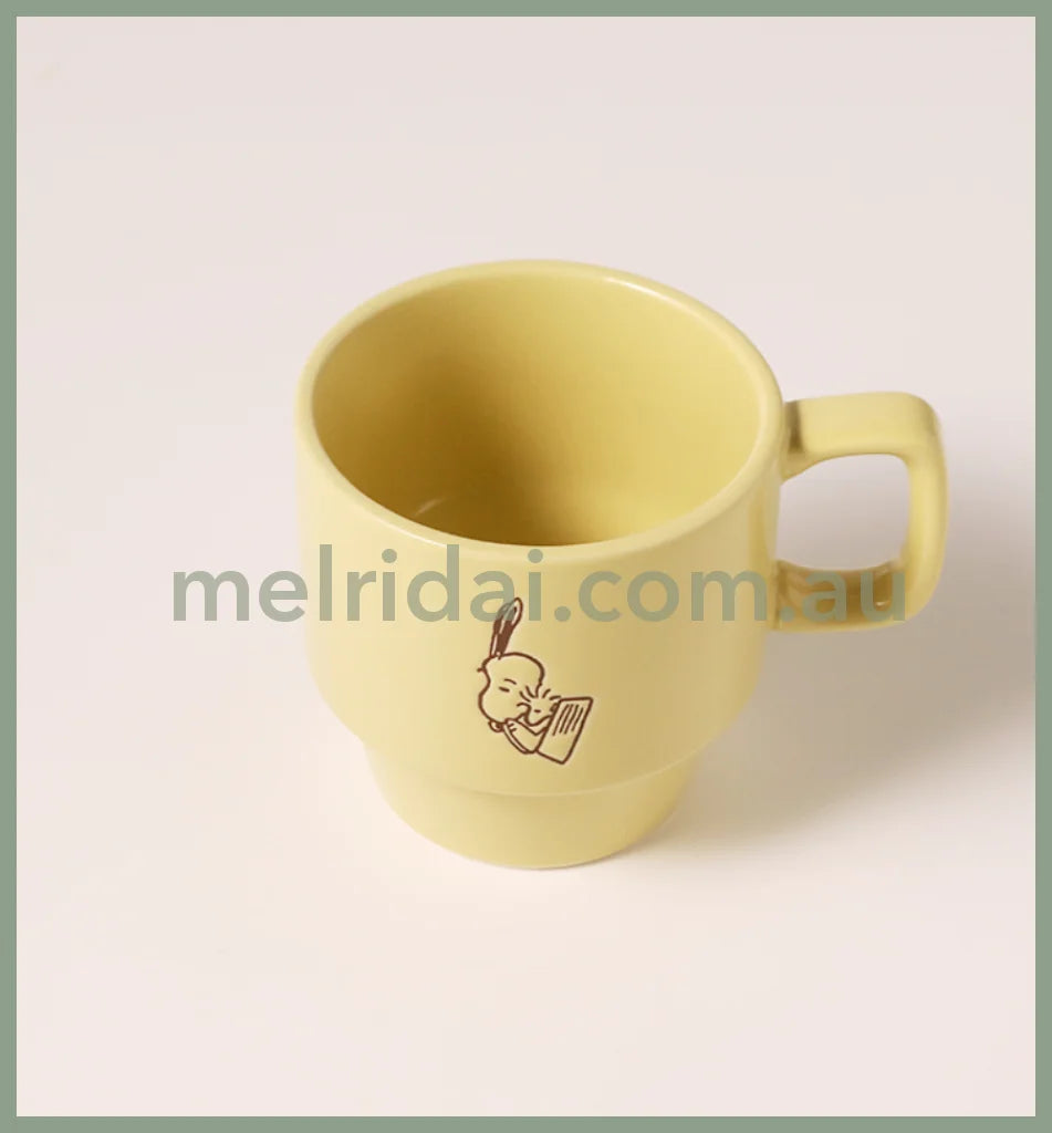 Peanuts | Snoopy Cafe Mug / Plate Mug - Yellow 84×H83Mm