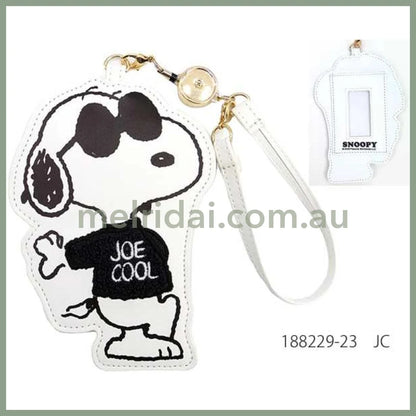 Peanuts | Snoopy Die-Cut Pass Case With Reel Commuter Ic Card // Joe Cool