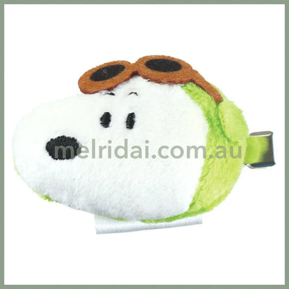 PEANUTS | Snoopy Fluffy Hair Clip 35x55x25mm (Flying Ace / Pilot)