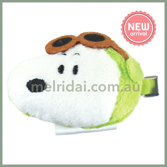 PEANUTS | Snoopy Fluffy Hair Clip 35x55x25mm (Flying Ace / Pilot)