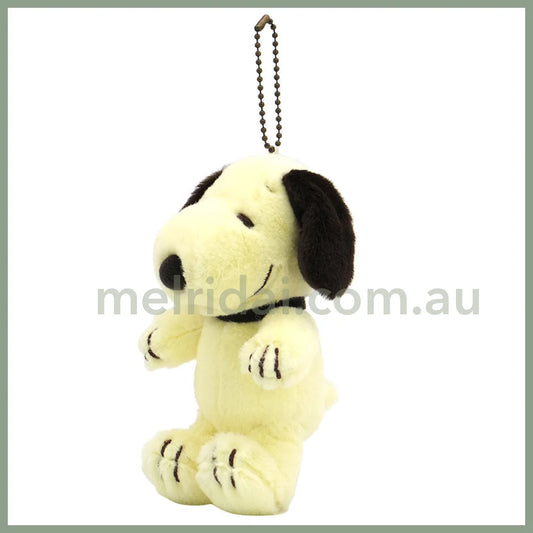 Peanuts | Snoopy Fluffy Mascot Mocha Plush Toy Keychain Ball Chain 9.5Cm*9Cm*14Cm 史努比 短毛 毛绒挂件/包挂/钥匙链