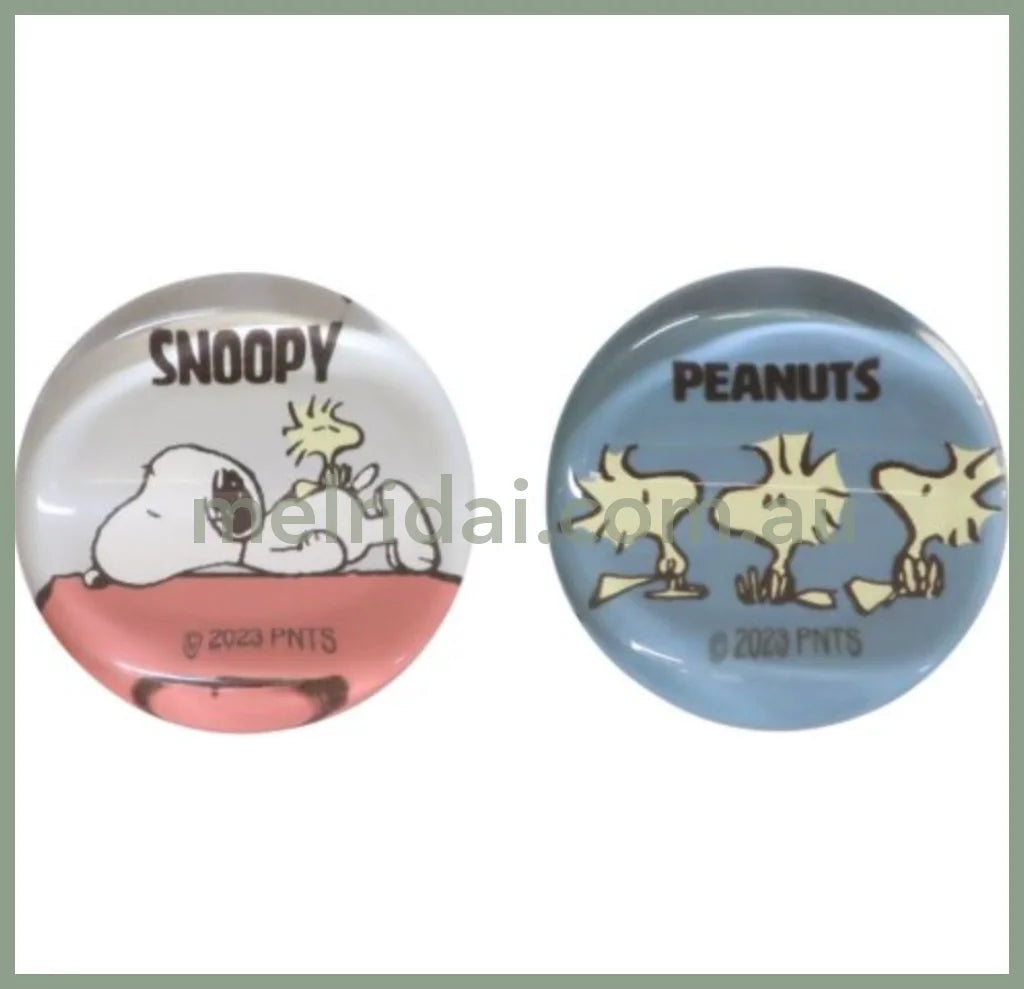 Peanuts | Snoopy Glass Chopsticks Rest Set Of 2 Gray+Navy