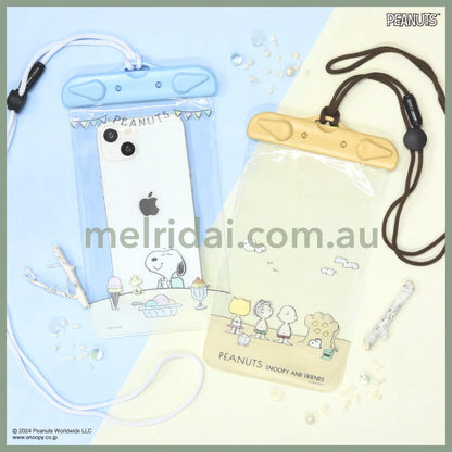 Peanuts | Snoopy Gourmandise Waterproof Pouch H216Mm×W121Mm×D12Mm 史努比 可斜挎手机/电子产品/小物品 防水袋/保护套