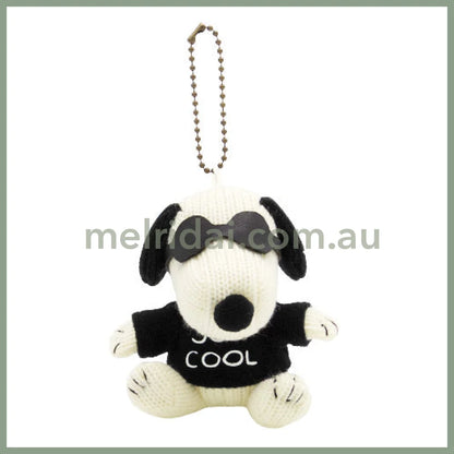 Peanuts | Snoopy Knit Mascot Holder Plush Keychain H9 X W9 D7Cm (Joe Cool)